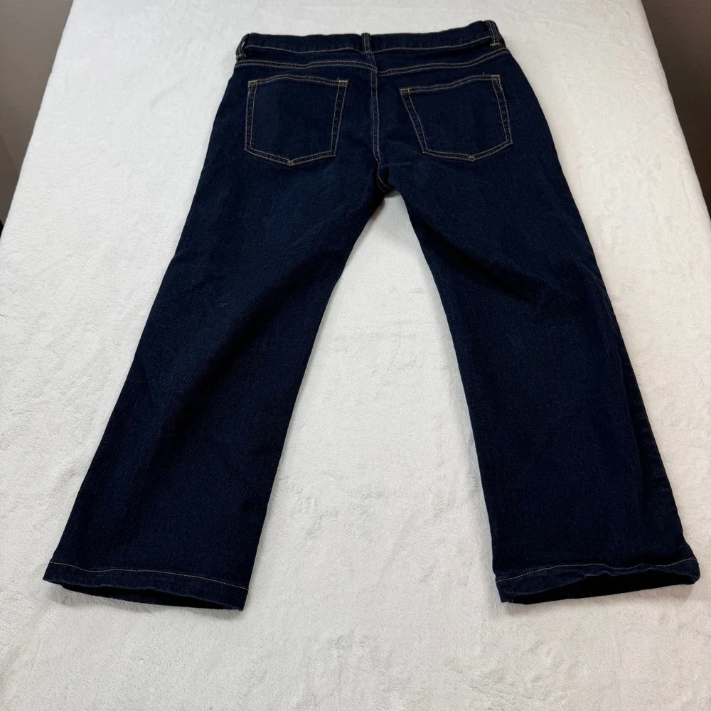 Gap‎ Straight Jeans Boys 16 Husky Blue Good Stretch Dark Wash 486881